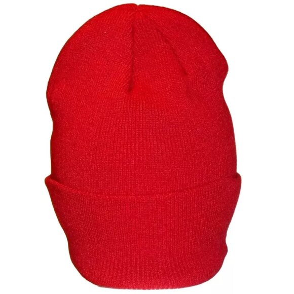 Ohio State Buckeyes University Mens Adult Red Cuffed Winter Hat Beanie cap New - Picture 2 of 2